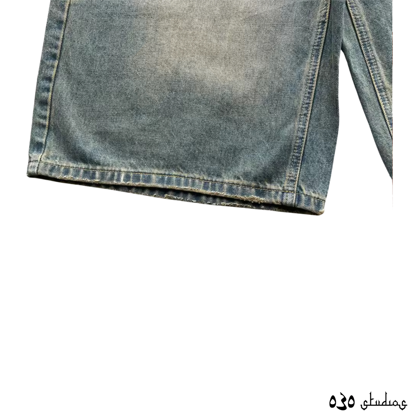 Red Sun Denim Shorts