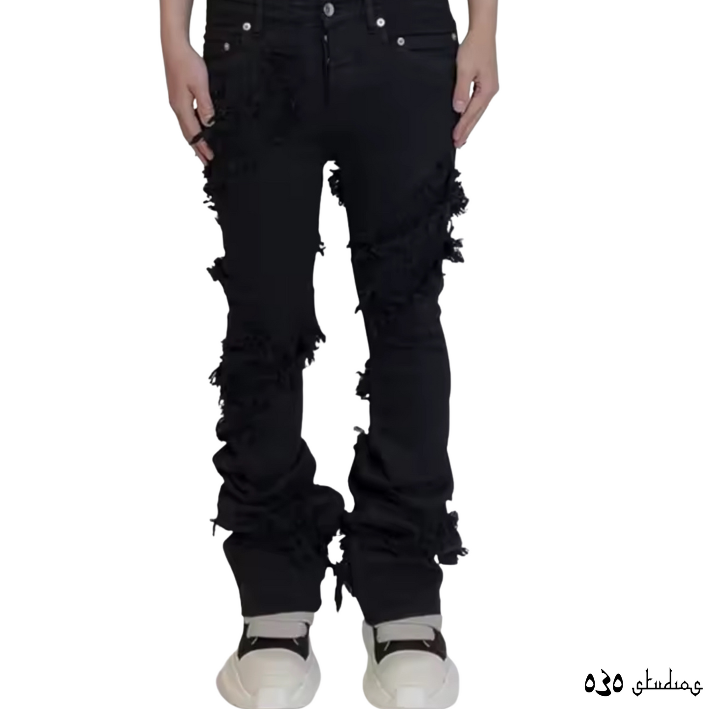 Stacked Ripped Jeans