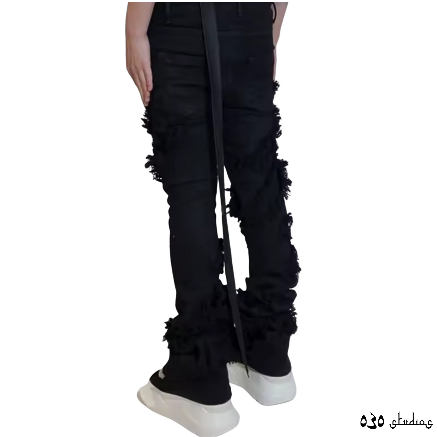Stacked Ripped Jeans