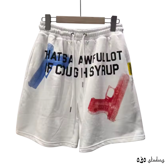 Multicolor Cough Syrup Shorts